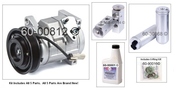 2001- 2007 Caravan V6 Town And Country New AC Compressor FULL KIT 5005441AA